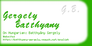 gergely batthyany business card