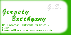 gergely batthyany business card